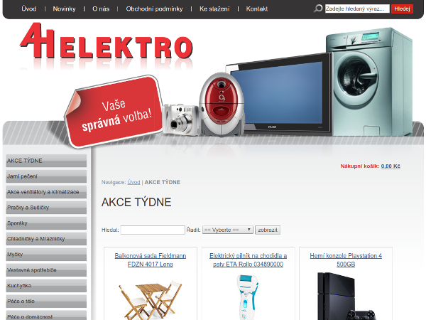 Elektronický obchod - E-shop - AH Elektro